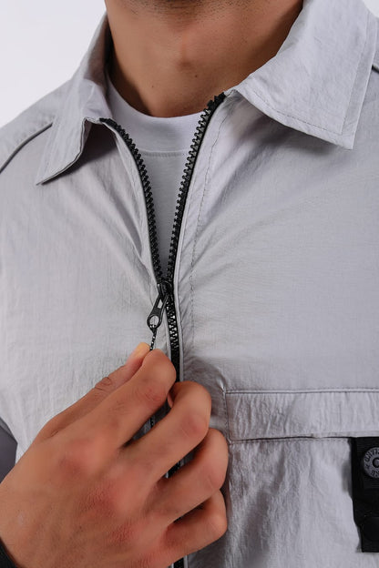 Mens over shirt zipper jacket designer jacket