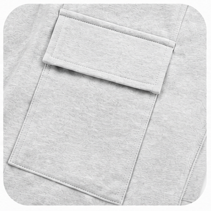 Men’s Light Gray Summer 2-Piece T-Shirt & Cargo Shorts Set